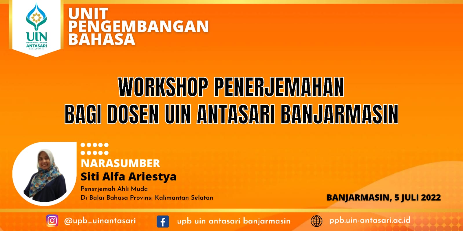 Workshop Penerjemah Bagi Dosen UIN Antasari Banjarmasin